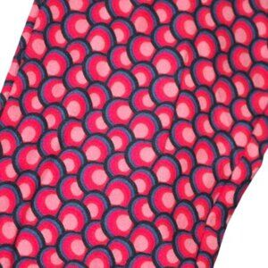 LuLaRoe Leggings OS One Size Geometric Mermaid Scales Circles Red Black